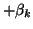 $\displaystyle + \beta_k$