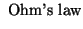 $\displaystyle \textrm{ Ohm's law}$