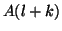$\displaystyle A(l + k)$