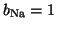$ b_{\textrm{Na}} = 1$