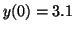 $ y(0) = 3.1$