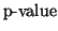 $\displaystyle \textrm{p-value}$