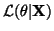 $ \mathcal{L}(\theta \vert {\bf X})$