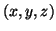 $ (x, y, z)$