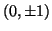 $ (0,
\pm 1)$