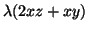 $\displaystyle \lambda (2xz + xy)$