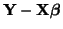 $ {\bf Y - X}\boldsymbol{\beta}$