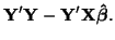 $\displaystyle {\bf Y'Y - Y'X\boldsymbol{\hat{\beta}}}.$