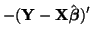 $\displaystyle -({\bf Y} - {\bf X}\hat{\boldsymbol{\beta}})'$