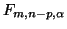 $ F_{m,n-p,\alpha}$